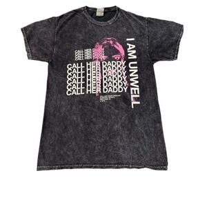 Call Her Daddy Barstool Sports "I AM UNWELL" Acid Wash Graphic T-shirt Sz Medium